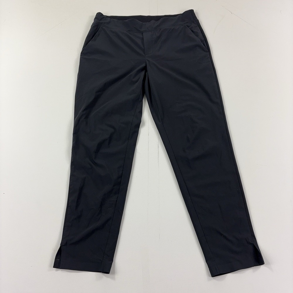 Athleta Brooklyn Ankle Pant Black Stretch Travel Pants Women's Size 8
